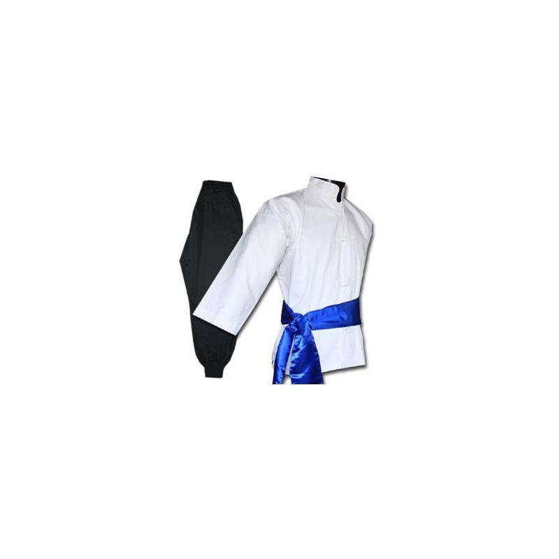 Tenue Kung Fu - Veste Blanche - Pantalon NOIR