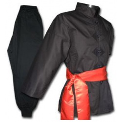 Tenue Kung Fu Noire Traditionnelle