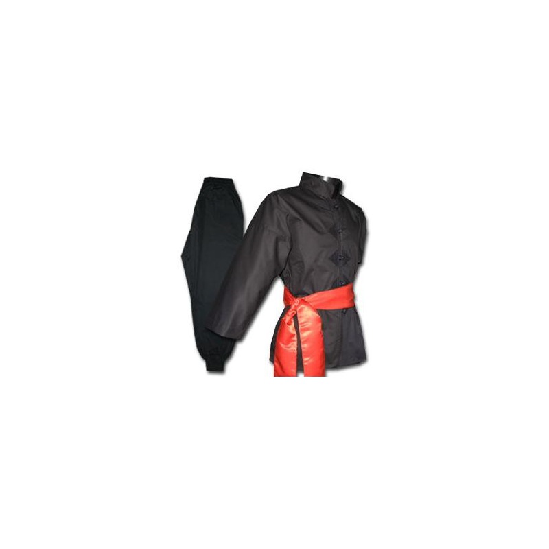 Tenue Kung Fu Noire Traditionnelle